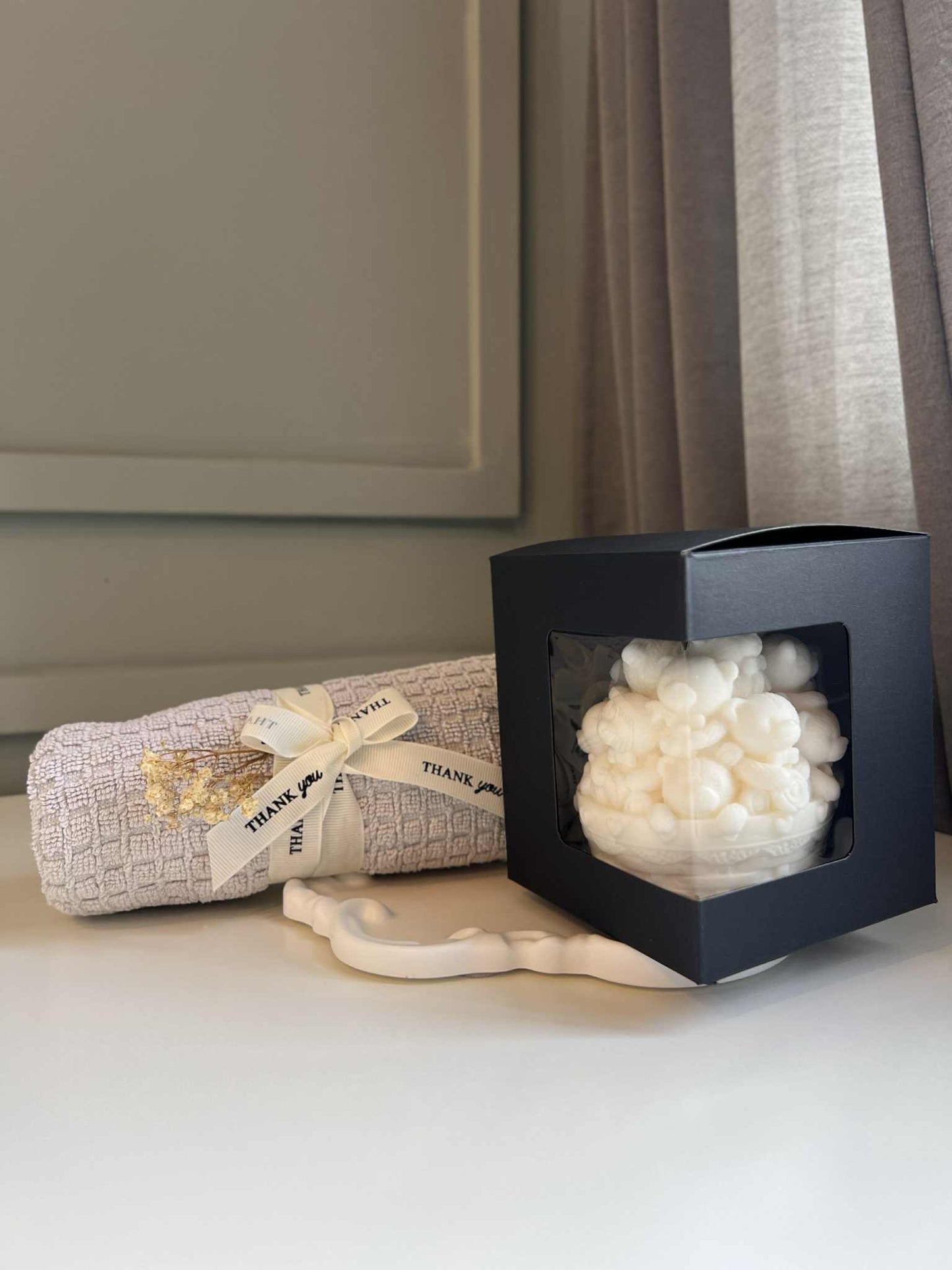 Teddy Bear Basket Candle