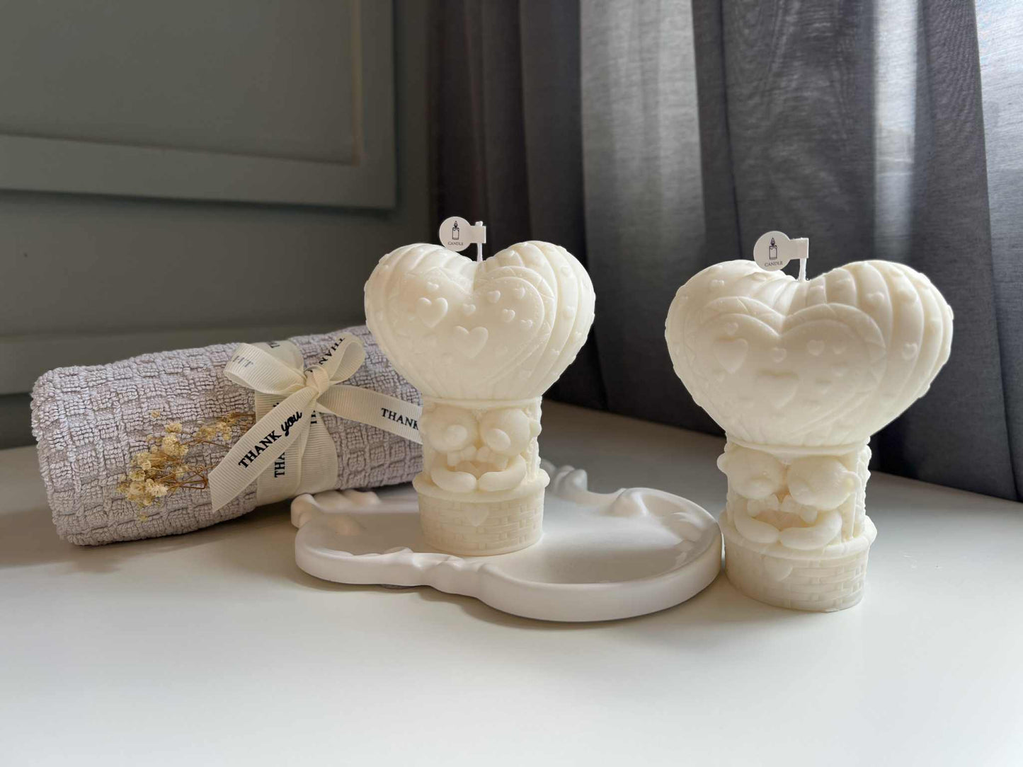 Romantic Heart Candle – Handmade Sculpted Design
