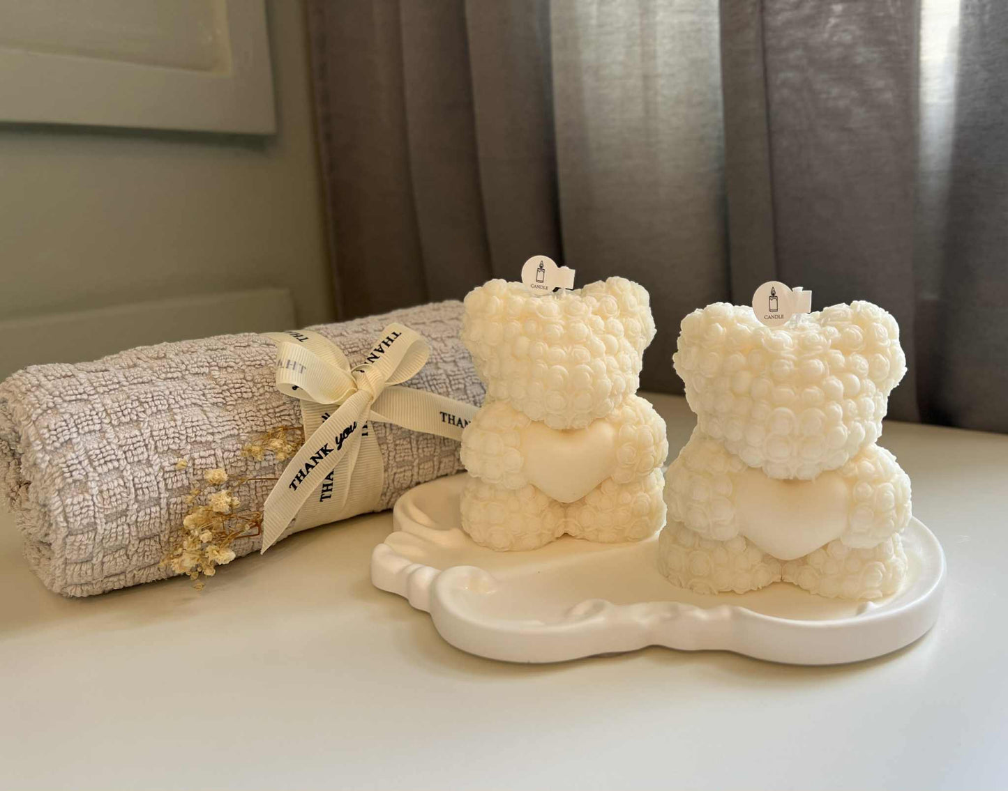 Teddy Bear Hart Candle