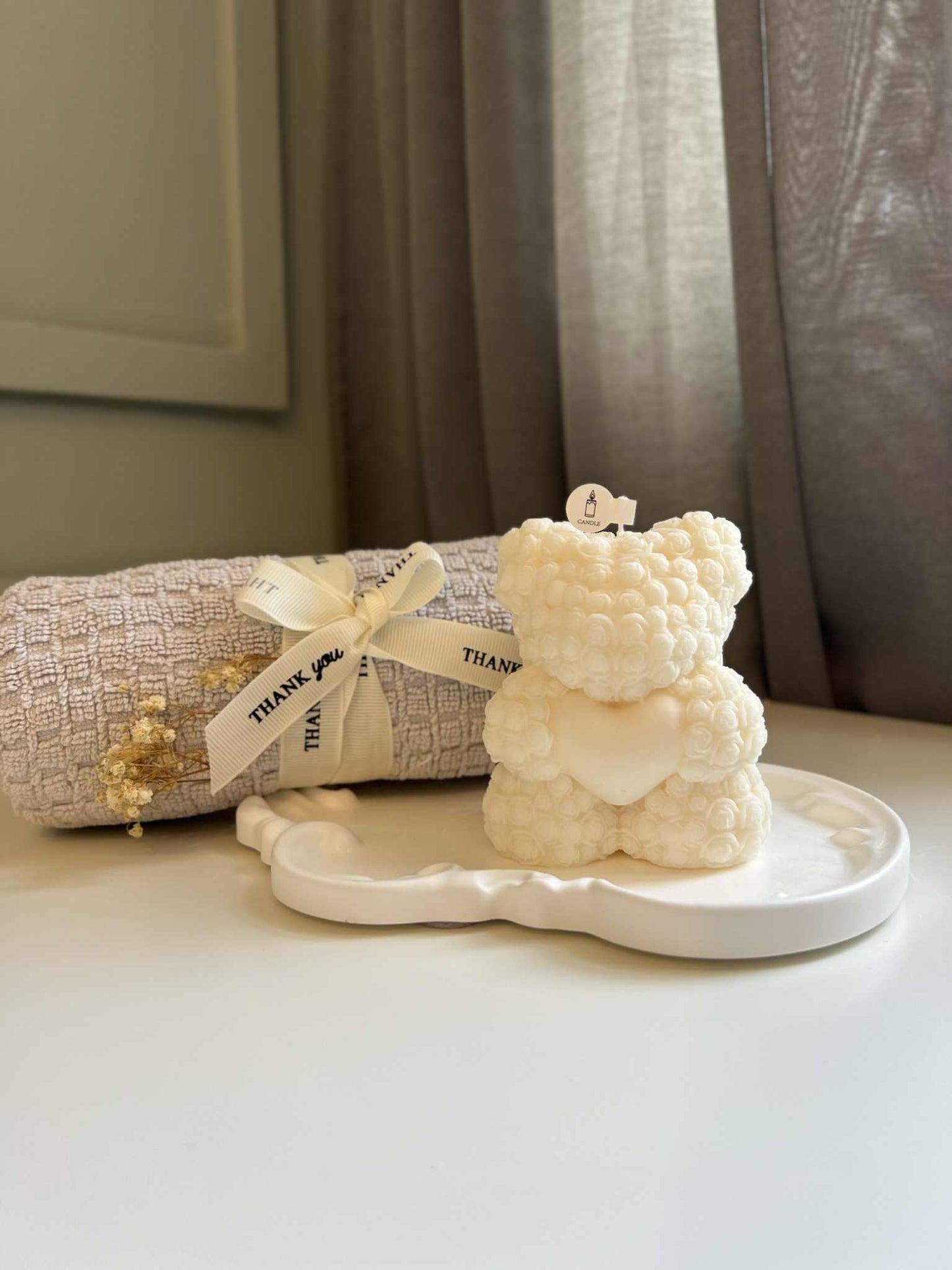 Teddy Bear Hart Candle