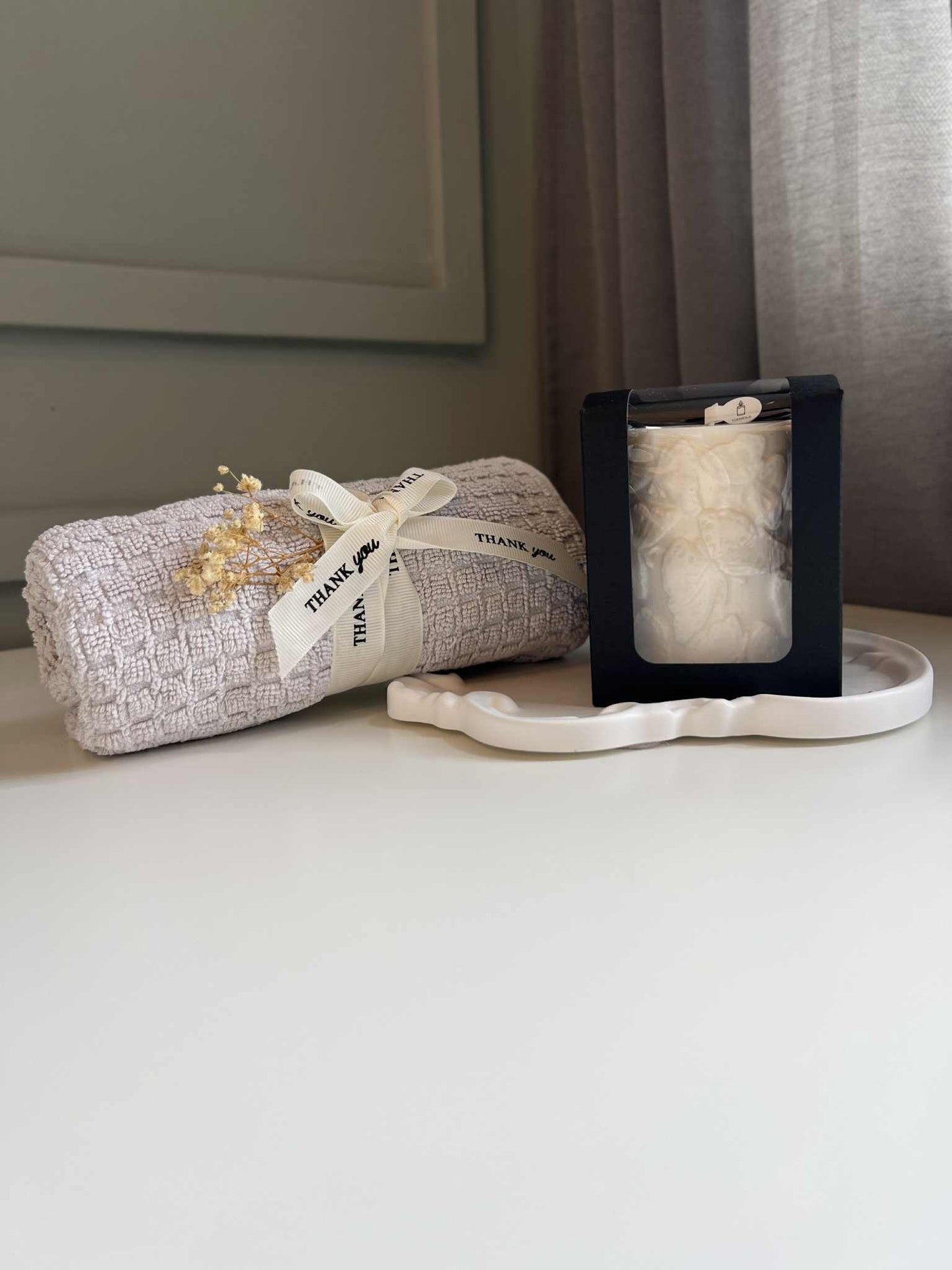 Butterfly & Floral Candle Duo, 3D – Handmade Decorative Set