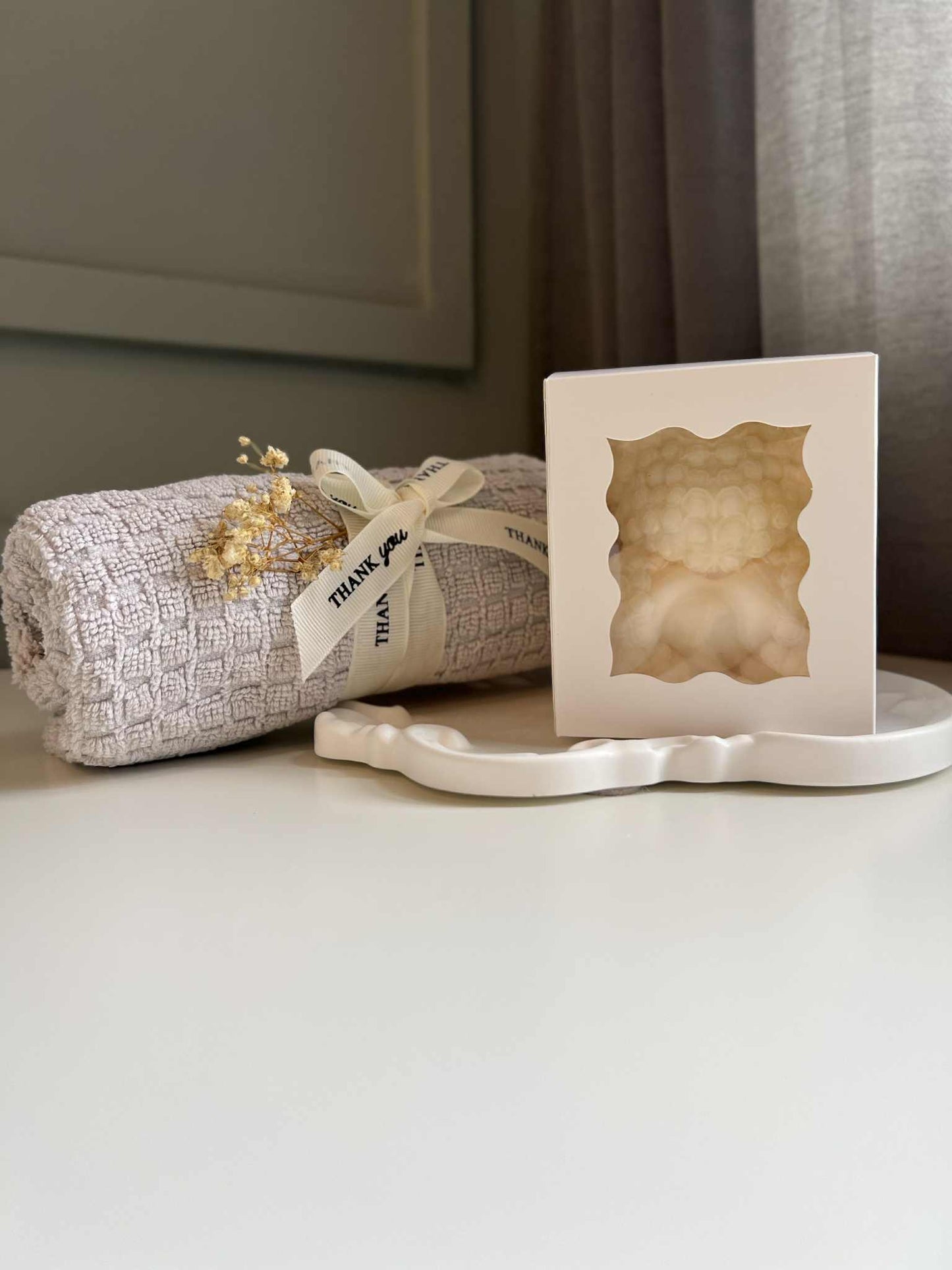 Teddy Bear Hart Candle